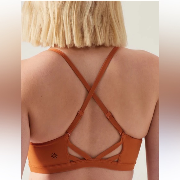 Athleta Elation Bra in Foliage Orange Sz M - Picture 2 of 5